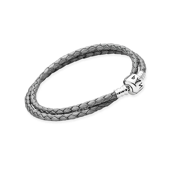 Pandora leather 2024 double bracelet