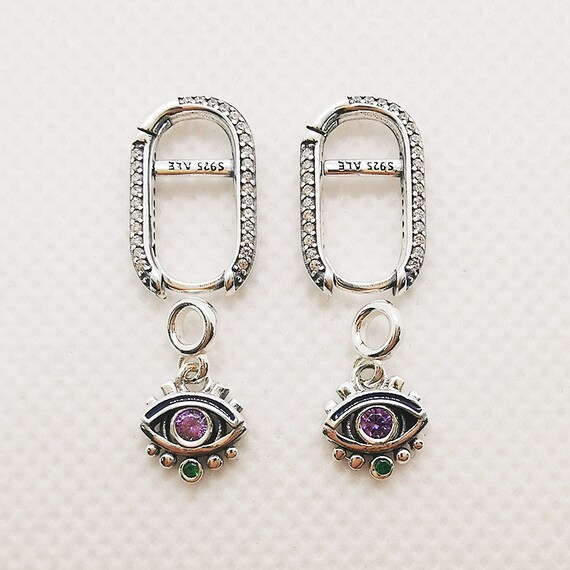 Authentic Pandora Me the Eye Pav Link Earring Set B8pme33 New
