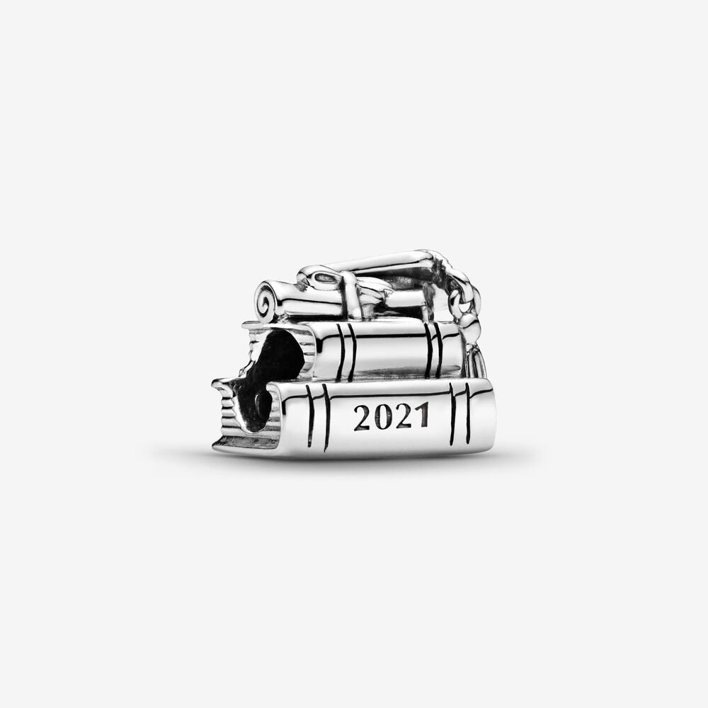 Pandora Charm Sterling Silver Ale S925 Cap Book Scroll Graduation