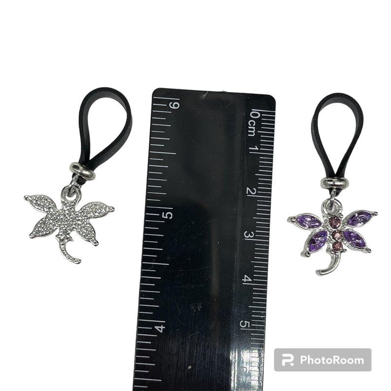 Dragonfly with lilac rhinestones image 8