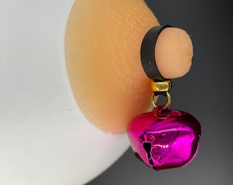 Large hot pink bell with gold