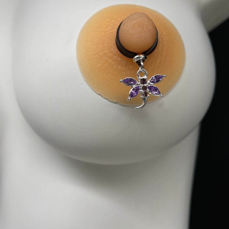 Dragonfly with lilac rhinestones image 7