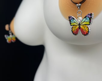 Papillon arc-en-ciel multicolore