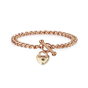 I Love You for Ever Bracelet, Chain Bracelet with Lock for Women in 2 Colors