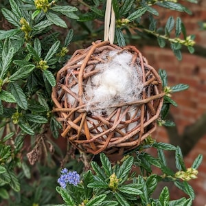 A Sheep Wool for Birds Nestie. Nesting material for birds. No plastics. Safe, all natural and eco friendly.