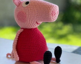 Peppa Pig crochet pattern This is not a finished doll. Please read the description.