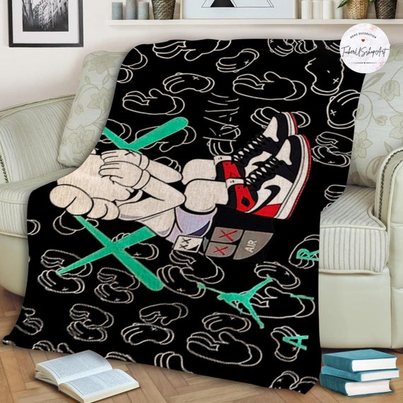 Kaws Hands Blanket Kaws Quilt for Kids Room Colorful Kaws Etsy