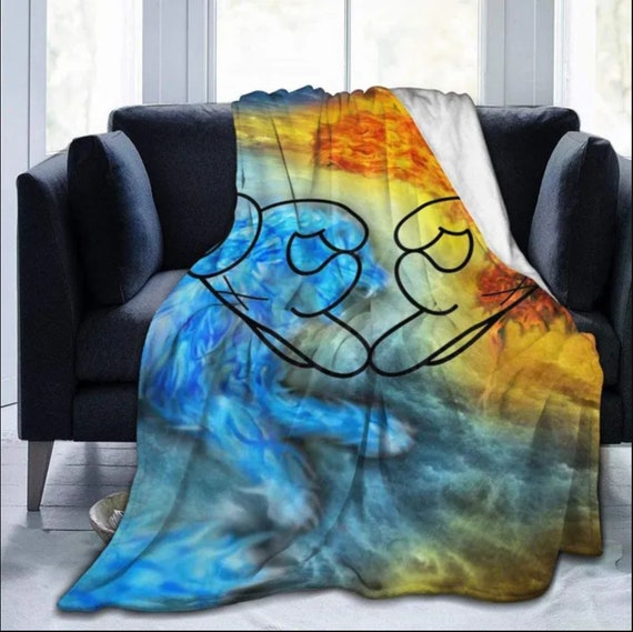 Kaws Fire and Water Blanket Kaws Blanket Kaws Sherpa Etsy
