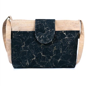 Bolso elegante de corcho para mujer / Bolso de corcho / Bolso de corcho elaborado con tela de corcho / Cuero vegano