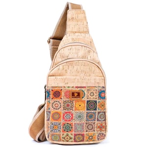 Bedruckte Kork-Frauen-Brusttasche