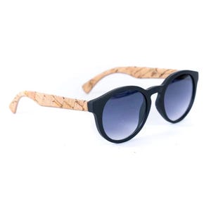 Óculos de sol femininos de cortiça com lentes de proteção UV (incluindo estojo)
