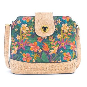 Lina Cork Umhängetasche für jeden Tag/ Kork Crossbody / Korktasche aus Korkstoff | Vegan Leder Handtasche