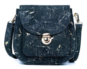 Bolso bandolera en tres estampados diferentes / Bolso de corcho / Bolso de corcho hecho con tela de corcho / Bolso de piel vegana