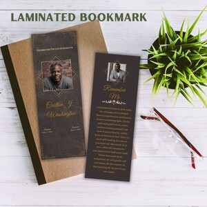 Marcapáginas personalizado con foto conmemorativa, Cuero marrón, Recuerdo conmemorativo personalizado, Impreso y laminado