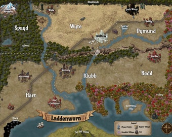 Laddenworn map by Crea Reitan