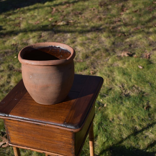 Large Antique Redware Pottery Crock, Lancaster pottery, Ancient Pottery, Soup Crock, Ancient selling Red-ware