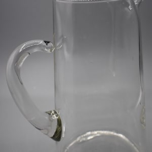 Antique Vintage French Hand Blown Crystal Glass Pitcher Jug, French cut glass, water pitcher