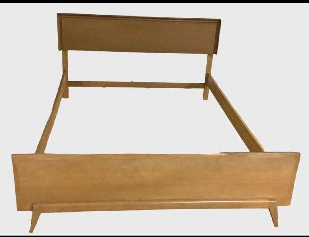 HEYWOOD WAKEFIELD MCM Bed Frame Full Size Encore Mid Century Modern ...