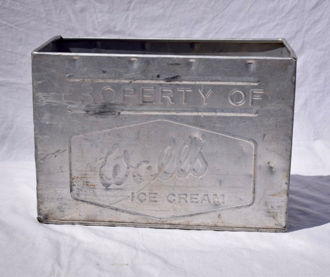 A Vintage Metal Walls Ice Cream Tin Box Etsy
