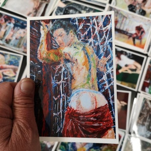 Carte postale PRIDE KICK Pk__IMG_9706 SPORTS, Gay art, gayart, pride, pride art, card, Socker, Fussball, Football, Fifa, ass, arsch, po