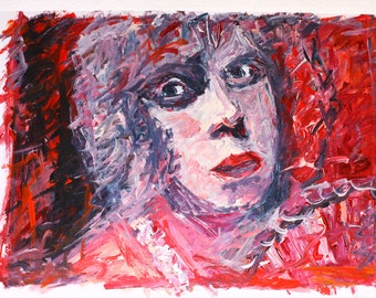 Lili Elbe Paperwork LGBT IKONE Portrait  - Original Gemälde Acryl auf Papier IMG_7859 dänische Malerin,