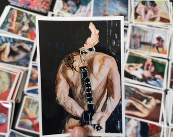 Postales SET de 10 Postales FETISH FETISH PK Sports, Gay art, gayart, pride, pride art, card, gay art, Latex, Leather, Fist, Bondage,