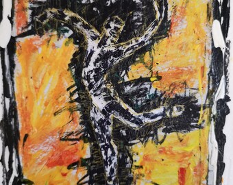 Dancer Boy IMG_20211206_162800 Acrylic on Paper UNIKAT A5 Original Gay, LGBT, queer, one of it kind, homo, pride prideart, gayart