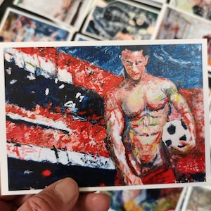 Carte postale - Carte postale BATTLEFILD Pk_9715 SPORTS, Gay art, gayart, pride, pride art, card, Socker, Football, Football, World Cup, Fifa