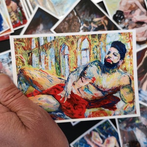 Carte postale ART - Carte postale Harald Glööckler _2015_7642 Proträt, Ikonen, Celebreties, Gay art, gayart, pride, prideart, pride art, gay card,