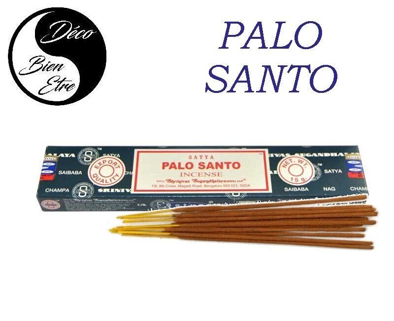 Palo Santo Stick Encens Satya Pour Séances Méditation , Relaxation, Yoga ou Chasser Les Énergies Nég