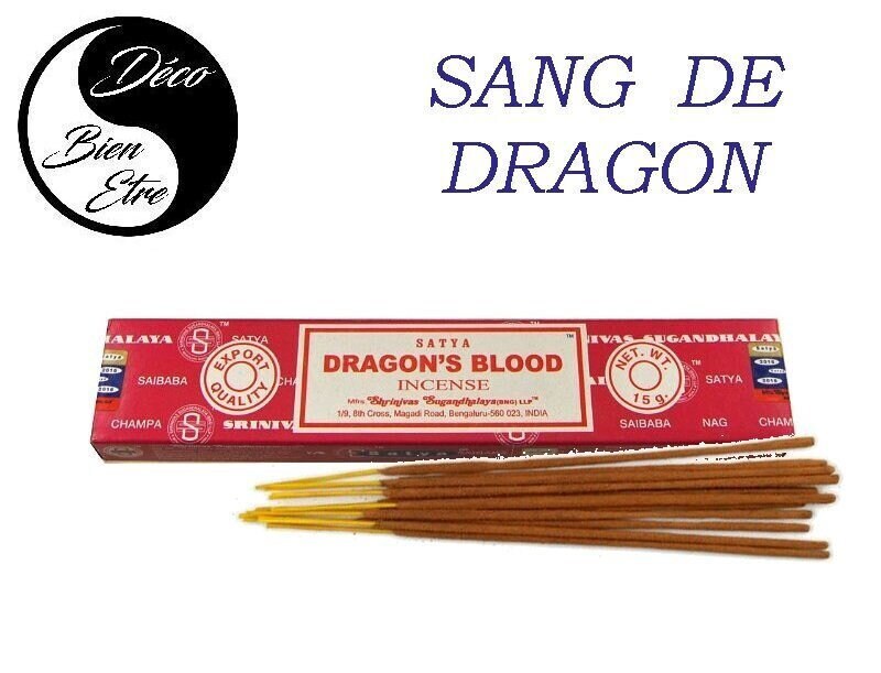 Sang de Dragon Stick Encens Satya Pour Séances Méditation , Relaxation, Yoga ou Chasser Les Énergies
