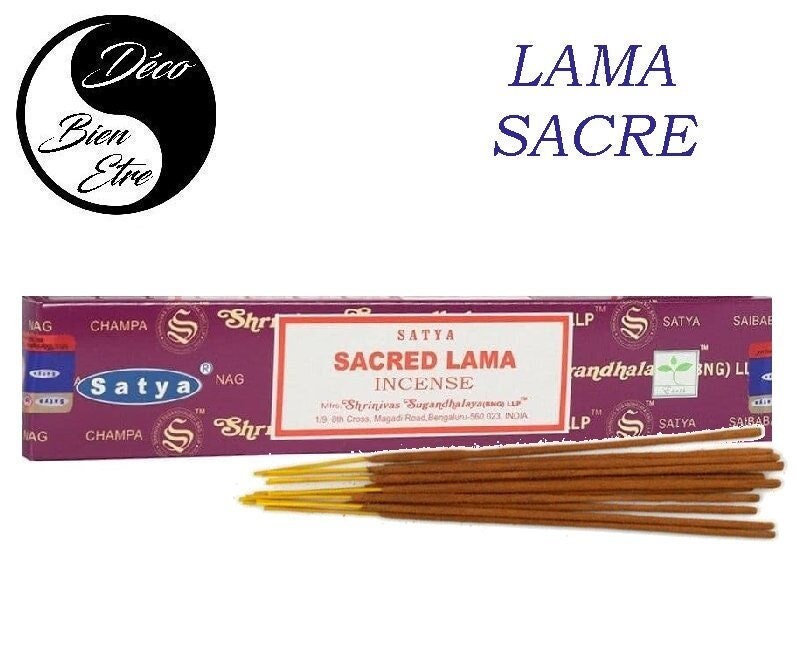 Lama Sacre Stick Encens Satya Pour Séances Méditation , Relaxation, Yoga ou Chasser Les Énergies Nég