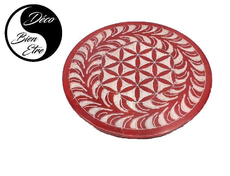 Porte Encens Baton et Cone à Motif Coloré Fleur de Vie