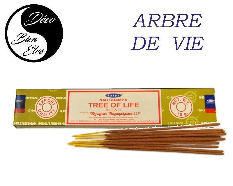Arbre de Vie Stick Encens Satya Pour Séances Méditation , Relaxation, Yoga ou Chasser Les Énergies N