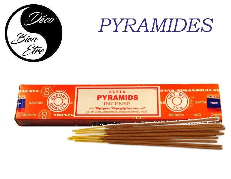 Pyramides Stick Encens Satya Pour Séances Méditation , Relaxation, Yoga ou Chasser Les Énergies Néga