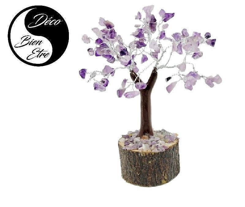 Arbre de Vie en Amethyste 100 Chips Pour Équilibrer Énergies Dans Habitation | ou Travail