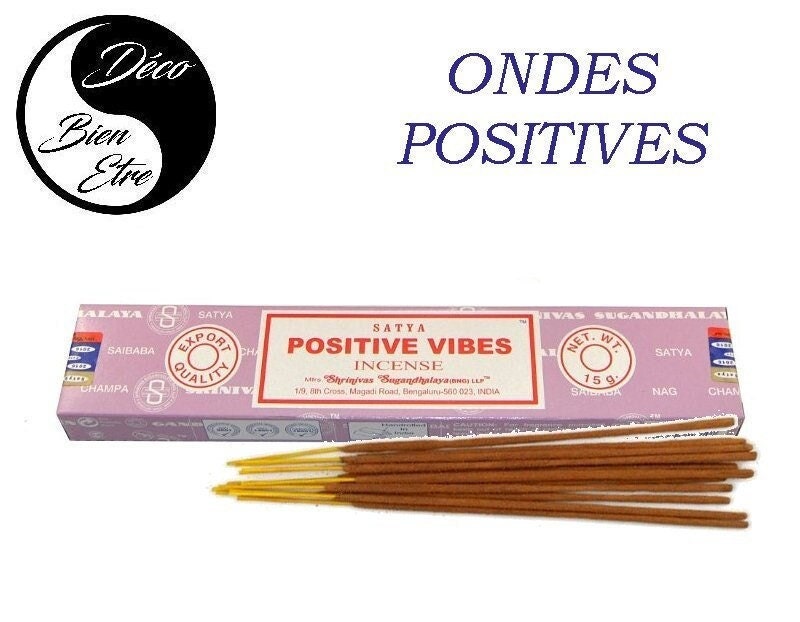 Ondes Positives Stick Encens Satya Pour Séances Méditation , Relaxation, Yoga ou Chasser Les Énergie