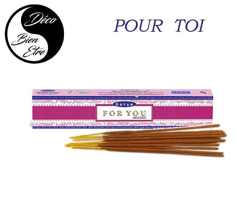 Pour Toi Stick Encens Satya Pour Séances Méditation , Relaxation, Yoga ou Chasser Les Énergies Négat