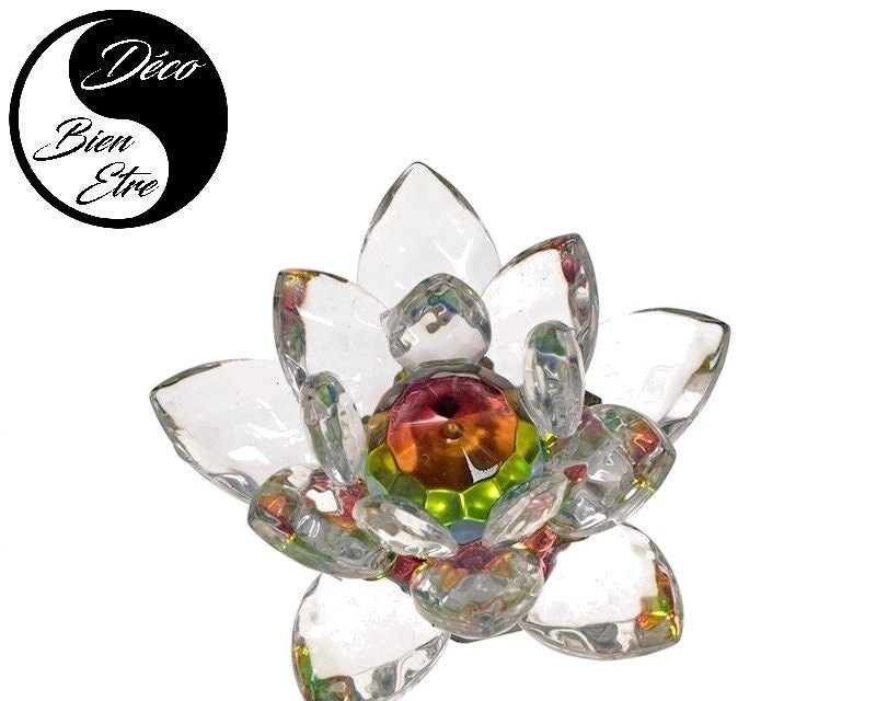 Photophore Fleur de Lotus Cristal