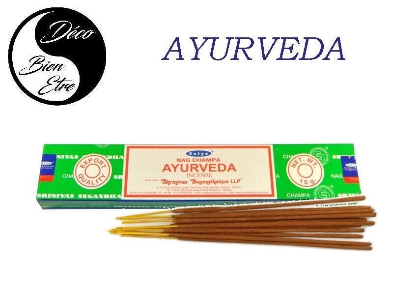 Ayurveda Stick Encens Satya Pour Séances Méditation , Relaxation, Yoga ou Chasser Les Énergies Négat