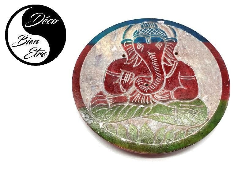 Porte Encens Pour Baton et Cone à Motif Multicouleur Ganesh