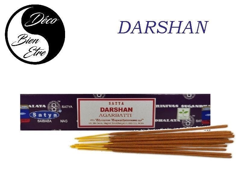 Darshan Stick Encens Satya Pour Séances Méditation , Relaxation, Yoga ou Chasser Les Énergies Négati