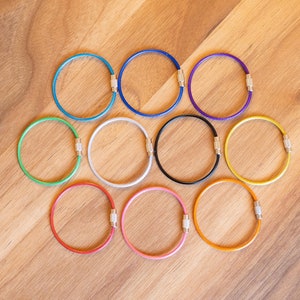 Colored Stainless Steel Keychain Wire Ring