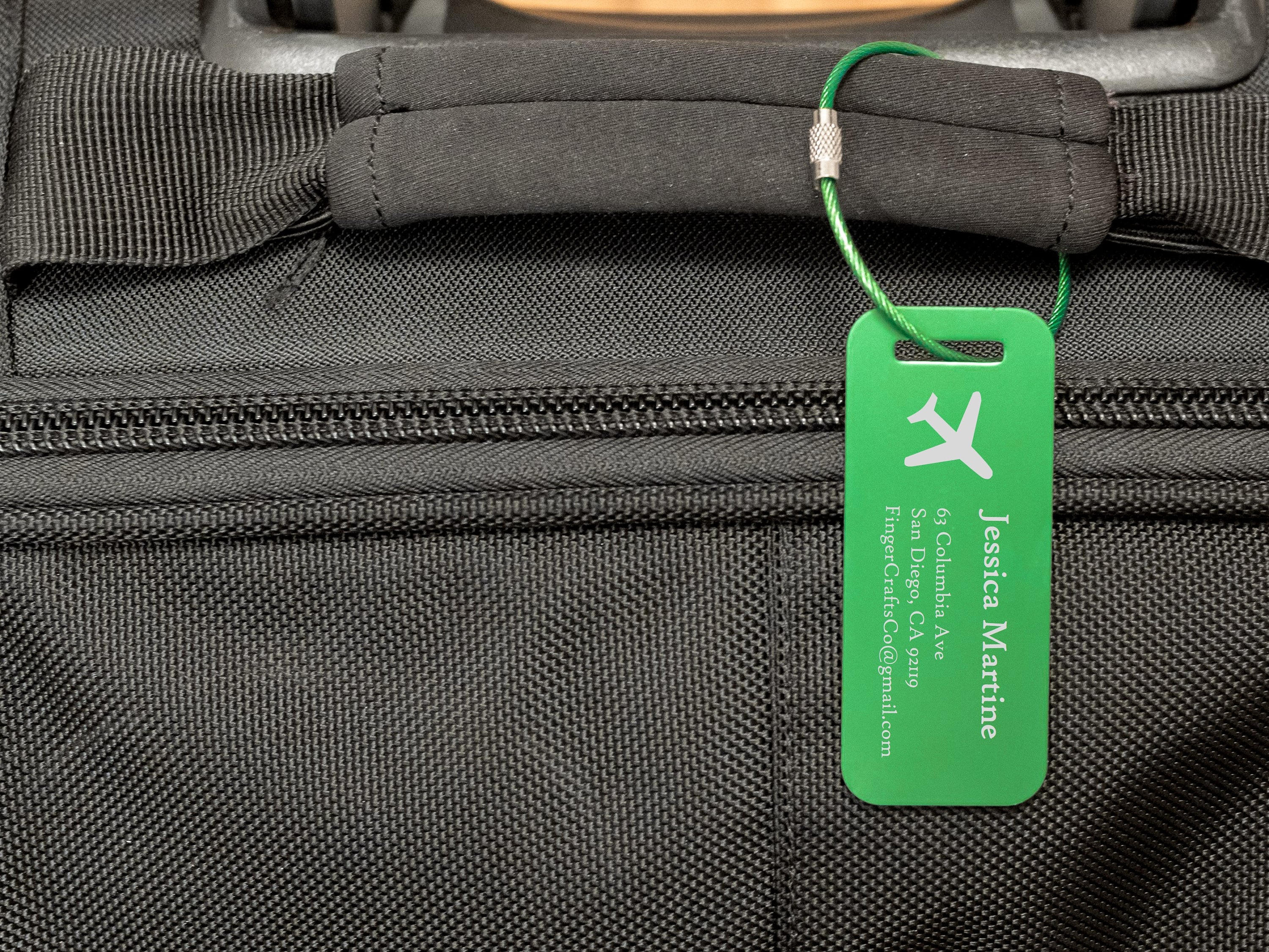 Personalized Metal Luggage Tag, Travel Gift, Bag Id, Suitcase Tag, Backpack Tag, Key Chain