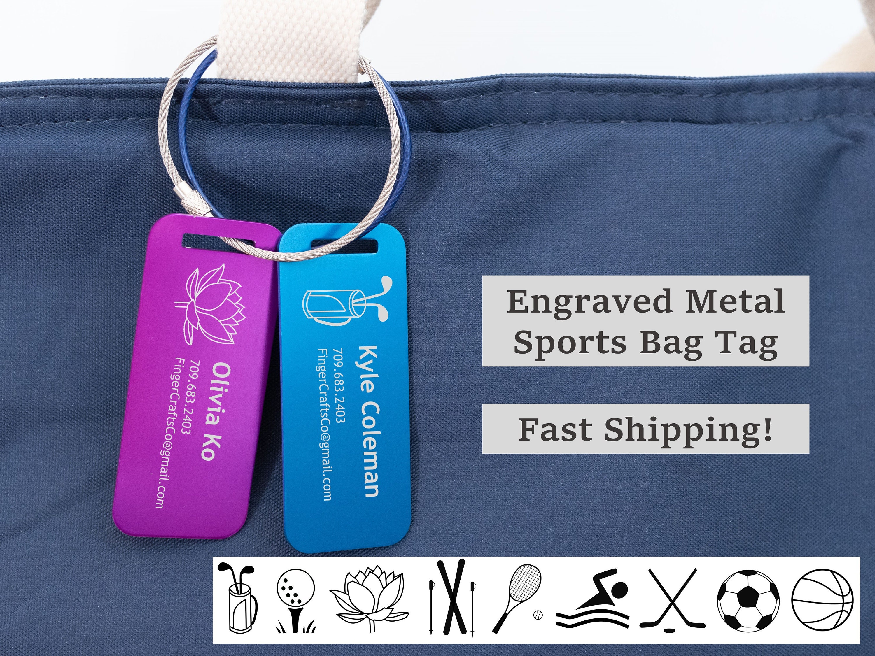 Softball Bag Tag FREE SHIPPING, Softball Luggage Tags, Custom Bag