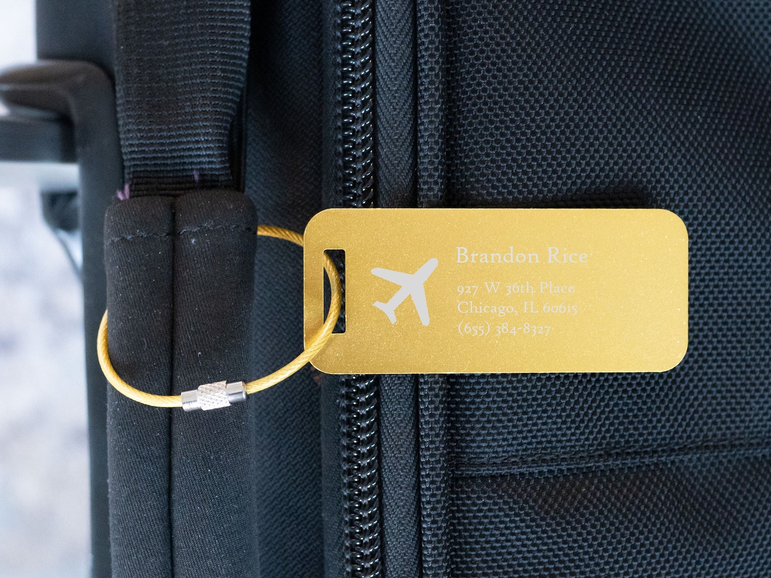 Personalized Metal Luggage Tag Engraved Aluminum Tag Travel Etsy