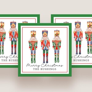 Etiquetas de regalo de Cascanueces: ideales para etiquetas de regalo de Navidad y tarjetas adjuntas de Navidad.
