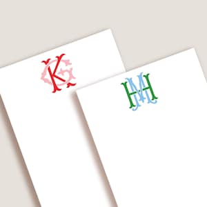 Monogram notepad: 5x7, Custom notepad Writing pad Notepad for teachers Notepad for kids Custom stationery