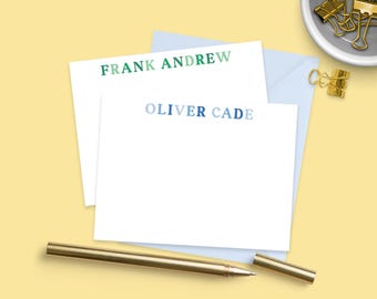 Colorful Kids Stationery - Customizable Personalized Stationery with Envelopes - Great for Children