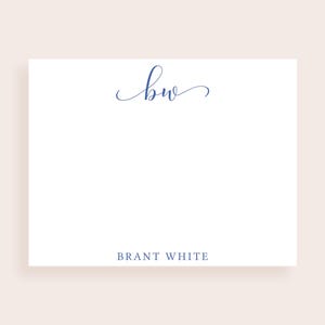 Personalized Stationery Set – Custom Monogram Notecards –  Custom Name stationery – Minimalist Note Card Set – Custom thank you cards